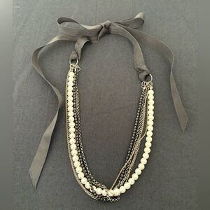 Y2K Elegant Black and Gold Multi-Strand Necklace